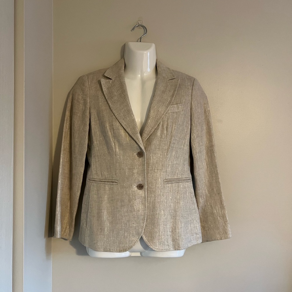 J. Crew Women's Metallic 2-Button Blazer Size: 6 MSRP $125.00